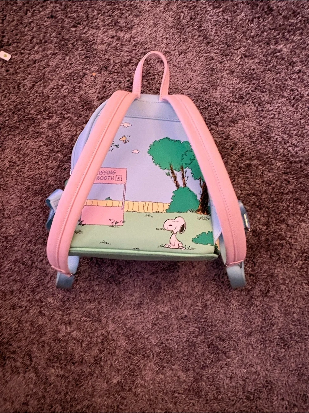 Loungefly Peanuts Kissing Booth Mini Backpack - Pastel Pink/Blue/Green